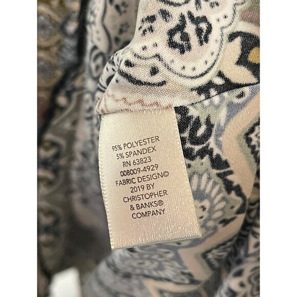 Christopher Banks Womens Short Sleeve Patterned Dress Size Small - Picture 6 of 6